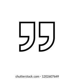 Quote icon. Quote sign icon. Quotation mark symbol.