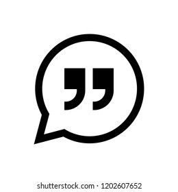 Quote Icon Quote Sign Icon Quotation Stock Vector (Royalty Free ...