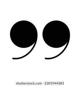 Quote icon. Quote sign icon. Quotation mark symbol.