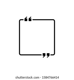 quote icon sign symbol flat design
