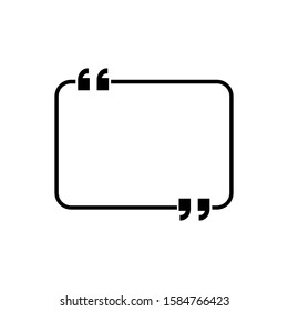 quote icon sign symbol flat design