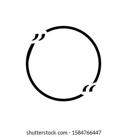 quote icon sign symbol flat design