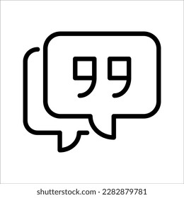 Quote icon sign vector, on white background eps 10.