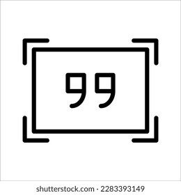 Cita el vector de signo de icono, en los pasos de fondo blanco 10.