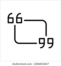 Quote icon sign vector, on white background eps 10.