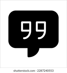 Symbol für Zitat, Vektorgrafik, auf weißem Hintergrund EPS10.