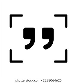 Quote icon sign vector, on white background eps 10.