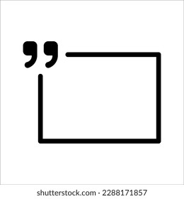 Quote icon sign vector, on white background eps 10.
