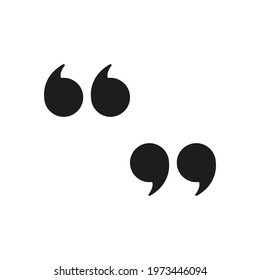 Quote icon. Simple flat vector illustration on a white background.