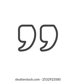 Quote icon Simple outline vector logo