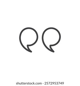 Quote icon Simple outline vector logo