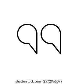 Quote icon simple vector symbol