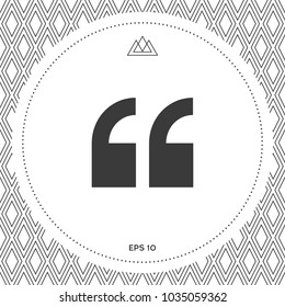 Quote icon symbol