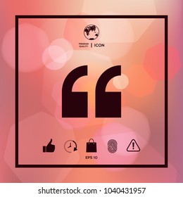 Quote icon symbol