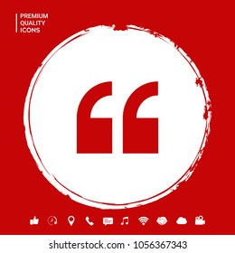 Quote icon symbol