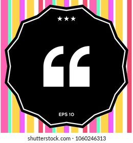 Quote icon symbol