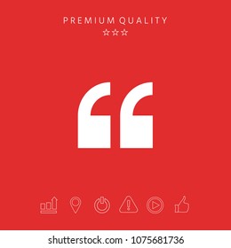 Quote icon symbol Quote icon symbol