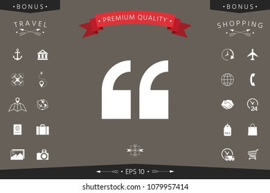 Quote icon symbol