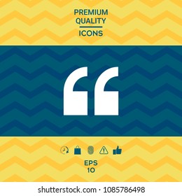 Quote icon symbol
