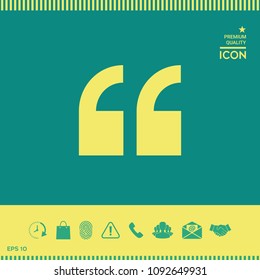 Quote icon symbol