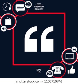 Quote icon symbol
