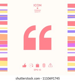 Quote icon symbol