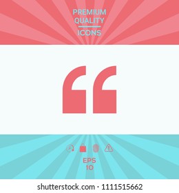 Quote icon symbol