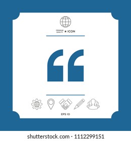 Quote icon symbol