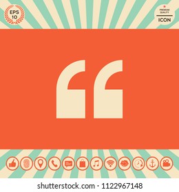 Quote icon symbol
