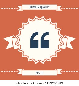 Quote icon symbol