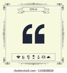 Quote icon symbol