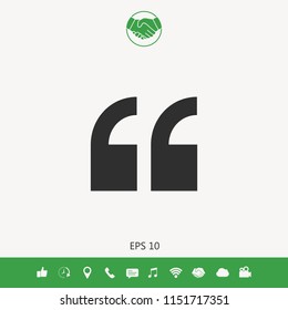 Quote icon symbol