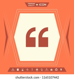 Quote icon symbol