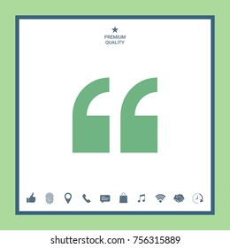 Quote icon symbol