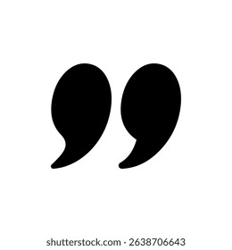 Quote icon symbol for apps and websites. Quotation mark sign and symbol