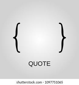 Quote icon. Quote symbol. Flat design. Stock - Vector illustration