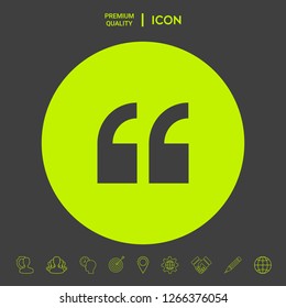 Quote icon symbol. Graphic elements for your design
