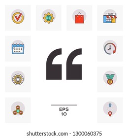 Quote icon symbol. Graphic elements for your design
