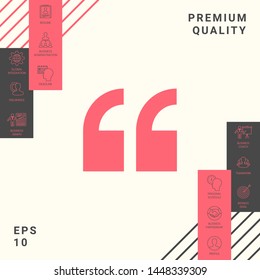 Quote icon symbol. Graphic elements for your design