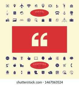 Quote icon symbol. Graphic elements for your design
