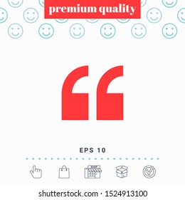 Quote icon symbol. Graphic elements for your design