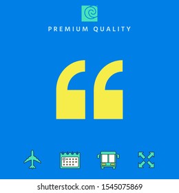 Quote icon symbol. Graphic elements for your design