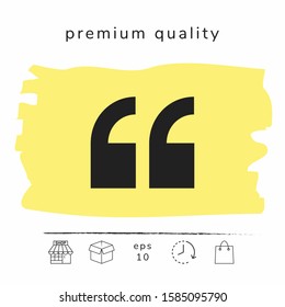 Quote icon symbol. Graphic elements for your design