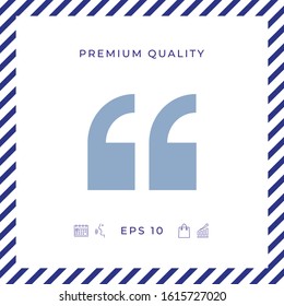 Quote icon symbol. Graphic elements for your design