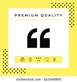 Quote icon symbol. Graphic elements for your design