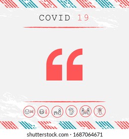 Quote icon symbol. Graphic elements for your design