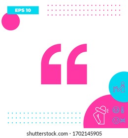 Quote icon symbol. Graphic elements for your design