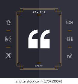 Quote icon symbol. Graphic elements for your design