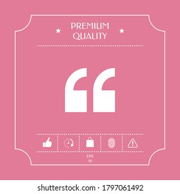 Quote icon symbol. Graphic elements for your design