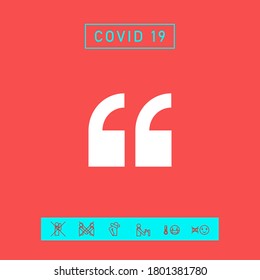 Quote icon symbol. Graphic elements for your design